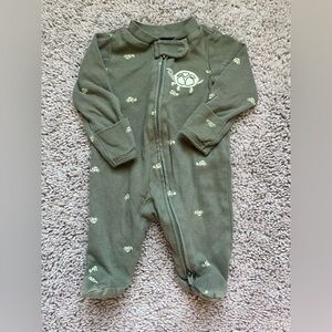 Carter's Olive Turtle Print Footie